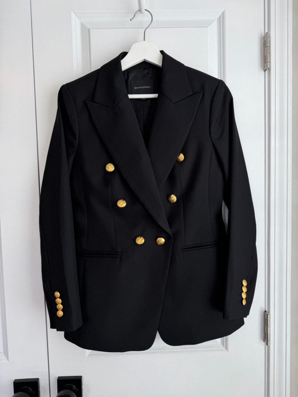 Banana Republic Women’s Captain Blazer Black Size 4